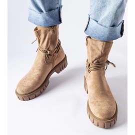Botines beige con lazos Averardo 1