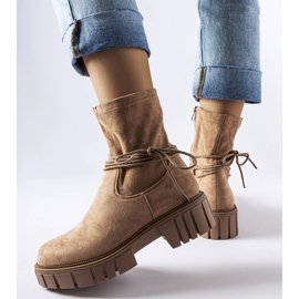 Botines beige con lazos Averardo 2