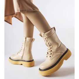 Botas de trabajador con aislamiento beige sobre plataforma Davi 2