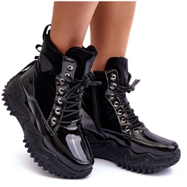 Botas aislantes sobre una plataforma enorme, Black Lanleh negro 12