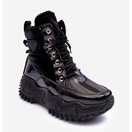 Botas aislantes sobre una plataforma enorme, Black Lanleh negro 4