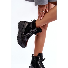 Botas aislantes sobre una plataforma enorme, Black Lanleh negro 9