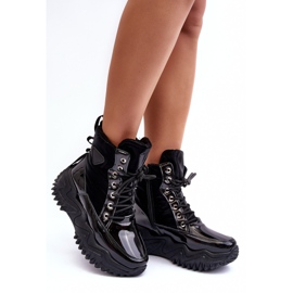 Botas aislantes sobre una plataforma enorme, Black Lanleh negro 6