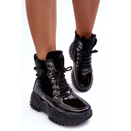 Botas aislantes sobre una plataforma enorme, Black Lanleh negro 10