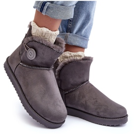 Botas De Nieve Mujer Aislante Con Adorno Gris Siriol 10