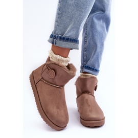 Botas de nieve aislantes para mujer con decoración, beige oscuro Siriol 4