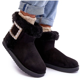Botas de nieve aislantes con hebilla, Negro Dulca 9