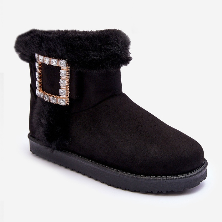 Botas de nieve aislantes con hebilla, Negro Dulca 1
