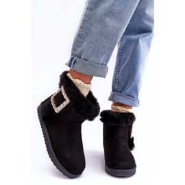 Botas de nieve aislantes con hebilla, Negro Dulca 3
