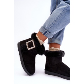 Botas de nieve aislantes con hebilla, Negro Dulca 8