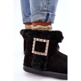 Botas de nieve aislantes con hebilla, Negro Dulca 5