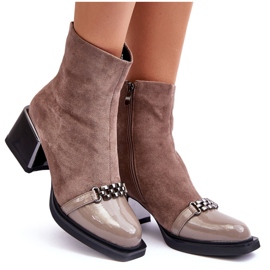 Botines de ante con bloque macizo S.Barski MR870-70 Beige 11