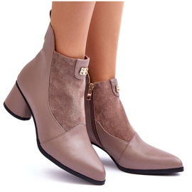 Botas Tacón Piel S.Barski MR870-96 Beige 10