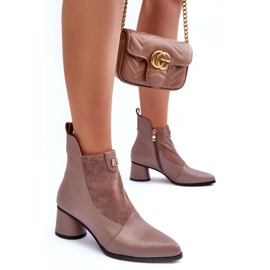 Botas Tacón Piel S.Barski MR870-96 Beige 1