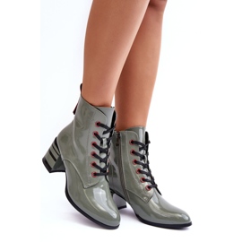 Botas Tacón Charol S.Barski MR870-49 Verde 2