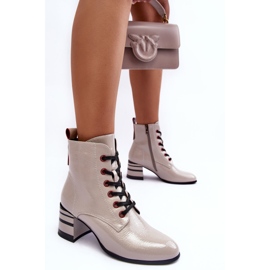 Botas Tacón Charol S.Barski MR870-49 Gris Claro 9