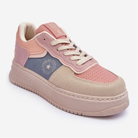 Zapatillas Deportivas Mujer Big Star MM274233 Rosa y Beige rosado 2