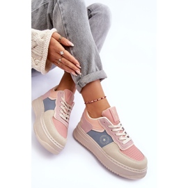 Zapatillas Deportivas Mujer Big Star MM274233 Rosa y Beige rosado 1