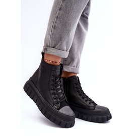 Zapatillas Deportivas De Piel Con Aislamiento Y Cremallera Big Star MM274625 Negro 9