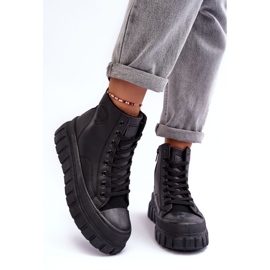 Zapatillas Deportivas De Piel Con Aislamiento Y Cremallera Big Star MM274625 Negro 6