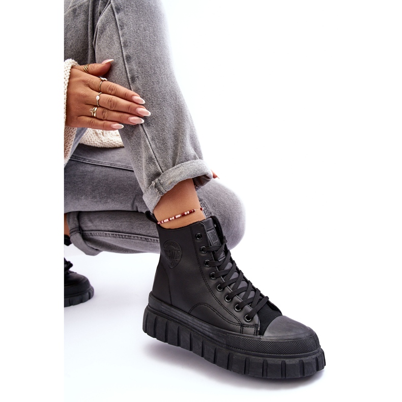 Zapatillas Deportivas De Piel Con Aislamiento Y Cremallera Big Star MM274625 Negro 1