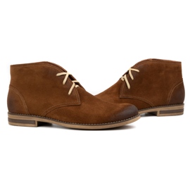 Kampol Botines de hombre, aislantes, ante 102KAM, marrón 3