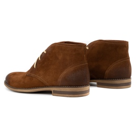 Kampol Botines de hombre, aislantes, ante 102KAM, marrón 4