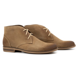 Kampol Botas de hombre, ante aislante 102KAM, beige 2
