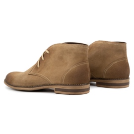 Kampol Botas de hombre, ante aislante 102KAM, beige 4