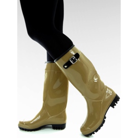 Botas de agua con hebilla 812-1 Beige 3