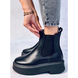 Botines Chelsea con suela gruesa Laos Black negro 5
