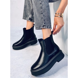 Botines Chelsea con suela gruesa Laos Black negro 2