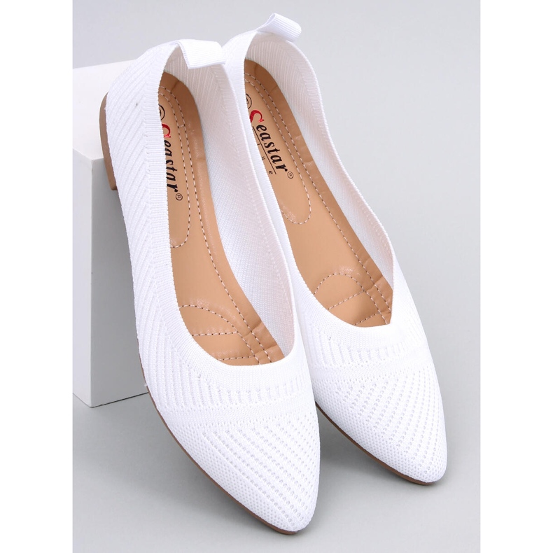 Bailarinas tejidas Kayla White blanco 1 Bailarinas tejidas Kayla White blanco 1
