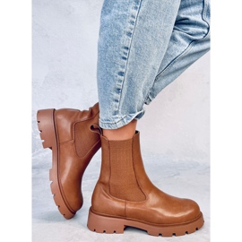Botas Chelsea altas de mujer Setze Tan marrón 5
