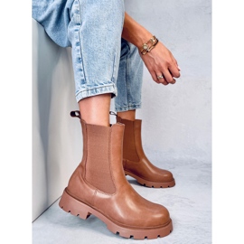 Botas Chelsea altas de mujer Setze Tan marrón 2