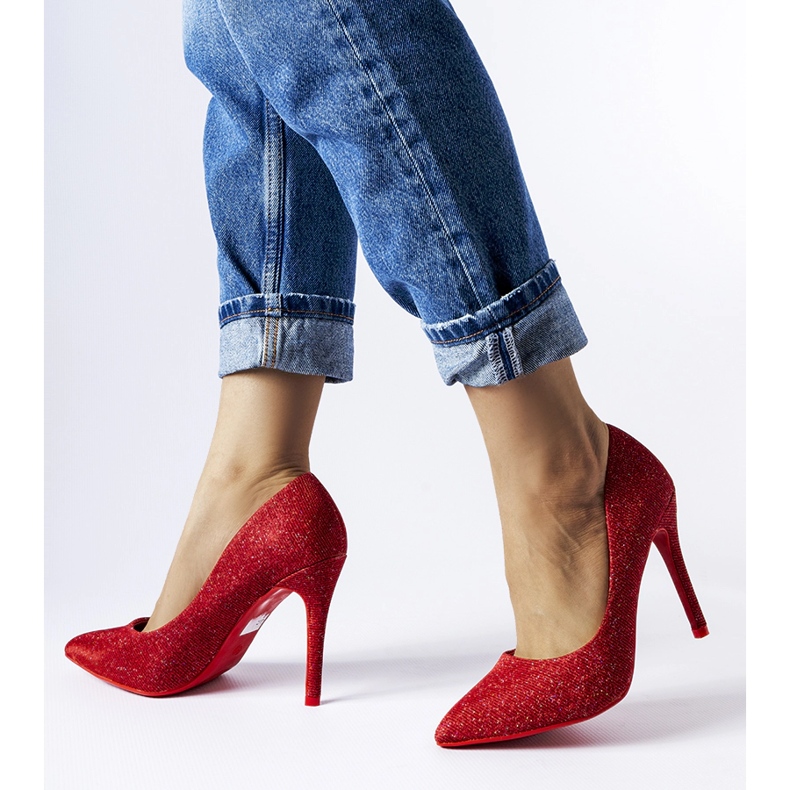 Tacones altos Melody rojos 1
