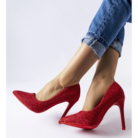 Tacones altos Melody rojos 2