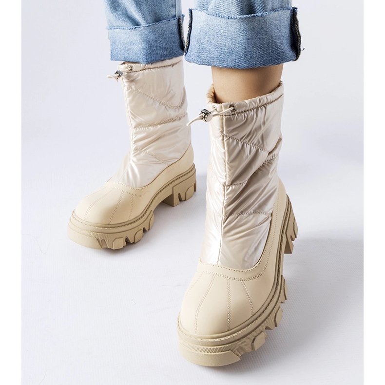 Botas de nieve beige con puño Cendrillon 1