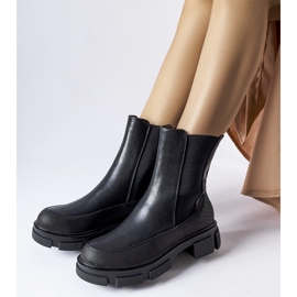 Botines negros con parte superior elástica de Faisal 1