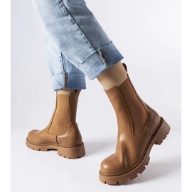 Botas Chelsea altas sin cordones marrones de Verones marrón 2