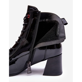Vinceza Botines Tacón Alto Basciano Charol Negro 5