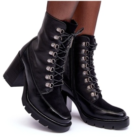Vinceza Botines Enormes Con Cordones Negro Lathia 12