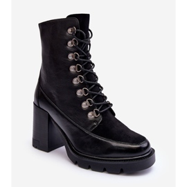 Vinceza Botines Enormes Con Cordones Negro Lathia 4