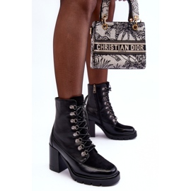 Vinceza Botines Enormes Con Cordones Negro Lathia 11