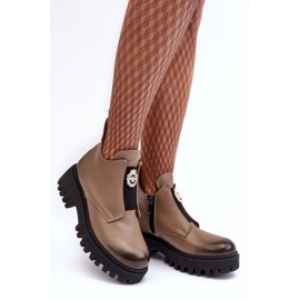 Botines Mujer Piel Con Adorno Beige Lemar Lusanna 5