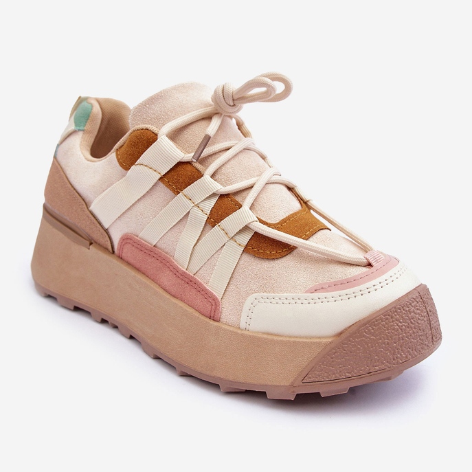 PS1 Zapatillas Deportivas de Mujer de Ante con Plataforma Beige Rohan 1