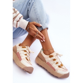 PS1 Zapatillas Deportivas de Mujer de Ante con Plataforma Beige Rohan 8