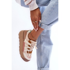 PS1 Zapatillas Deportivas de Mujer de Ante con Plataforma Beige Rohan 5