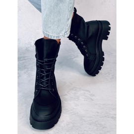 Parsons Botas de trabajo negras con cordones negro 5