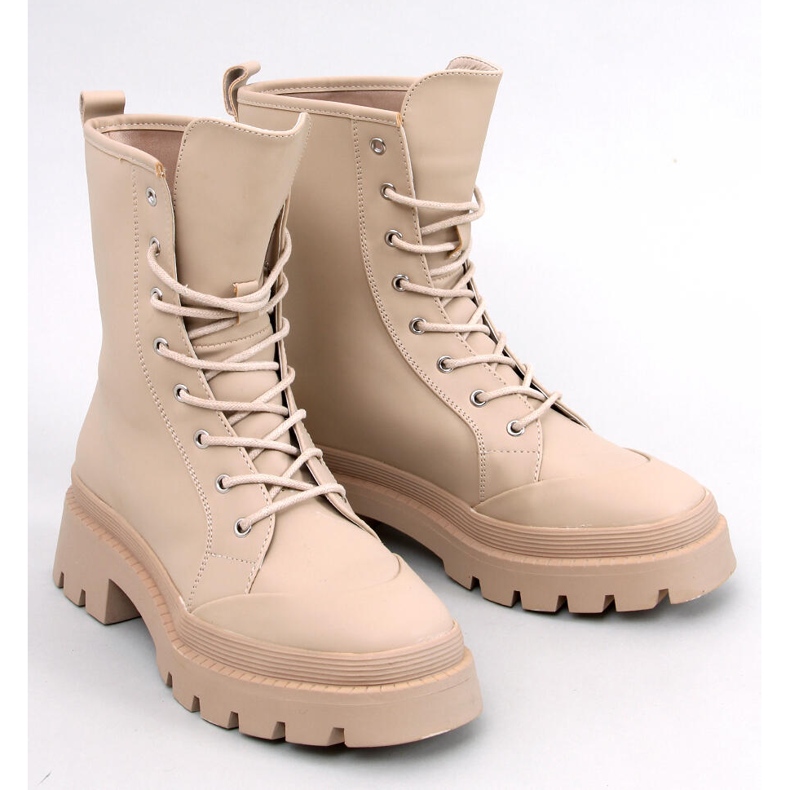 Parsons Botas de trabajo con cordones en beige 1